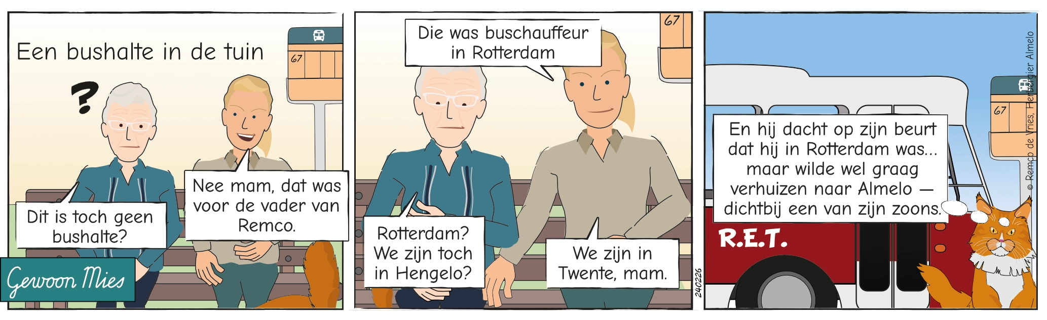 Een bushalte in de tuin?