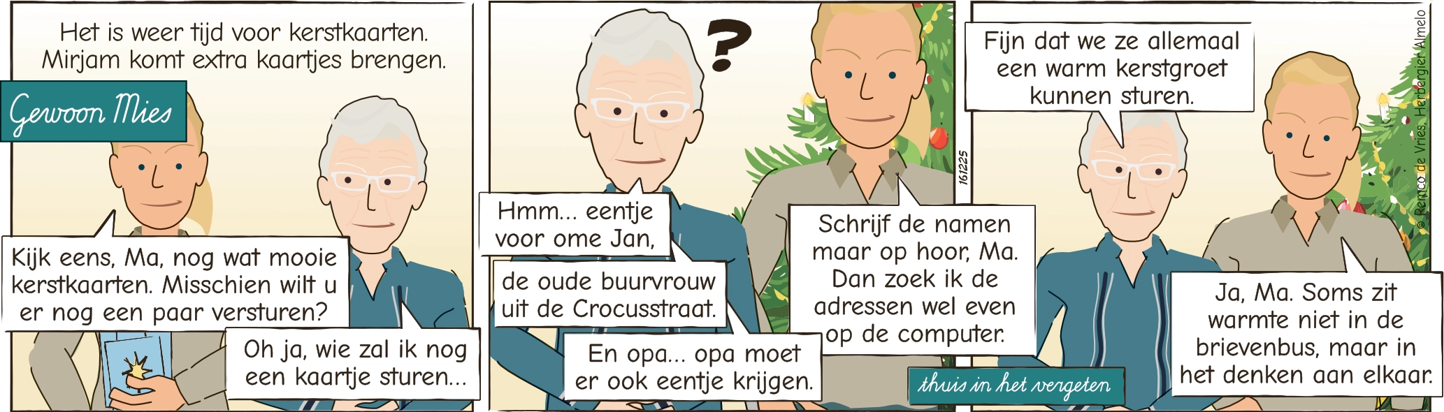 Kerstkaartjes schrijven