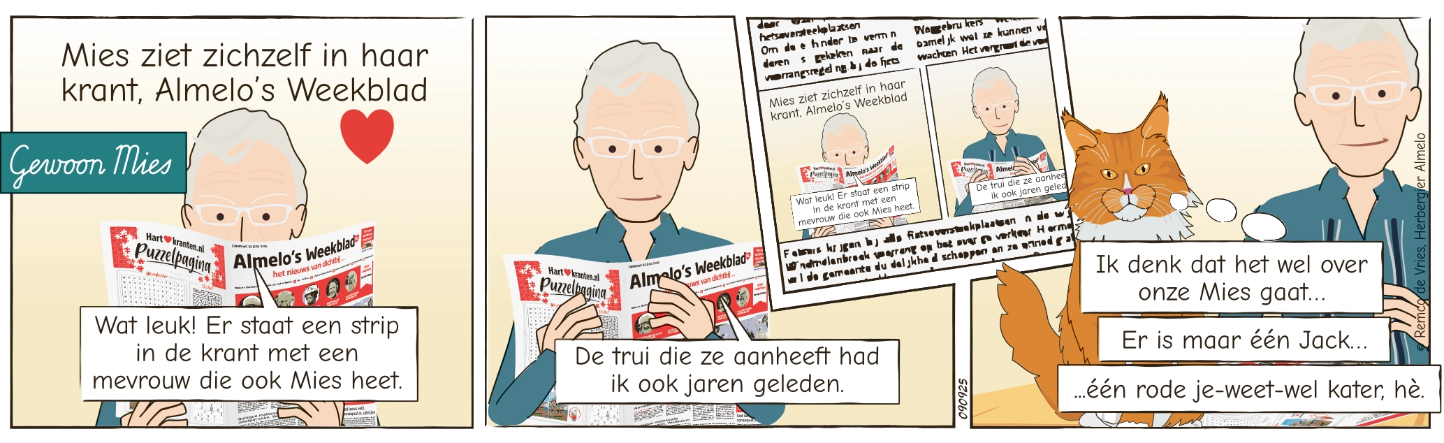Mies in de krant