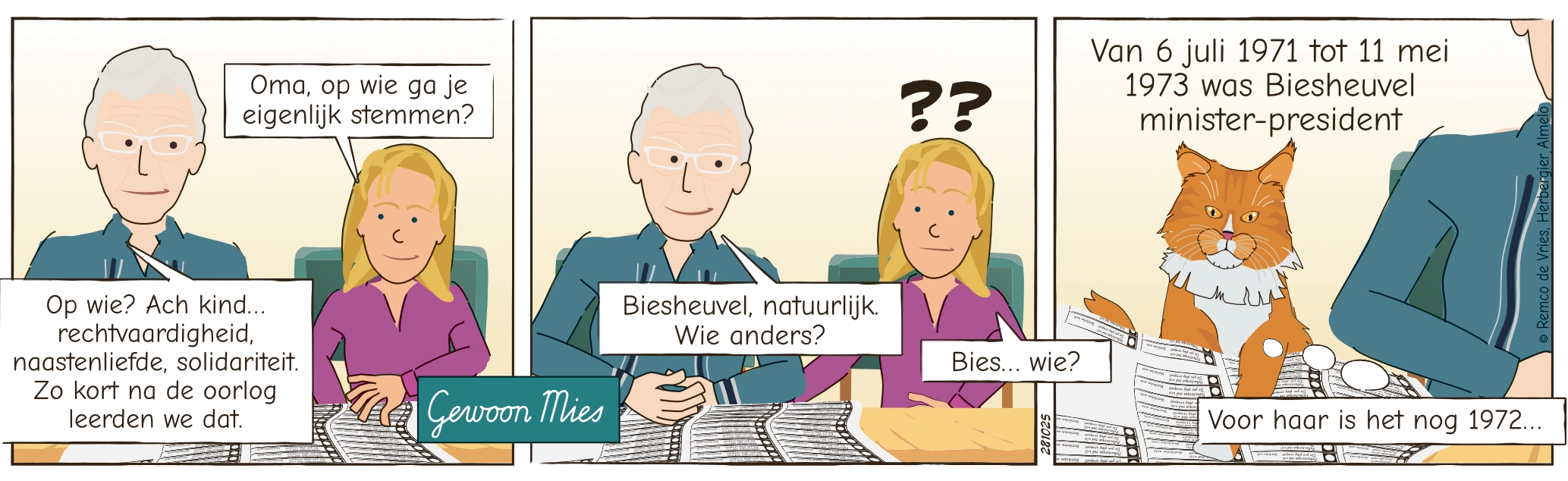 Stemmen op Biesheuvel